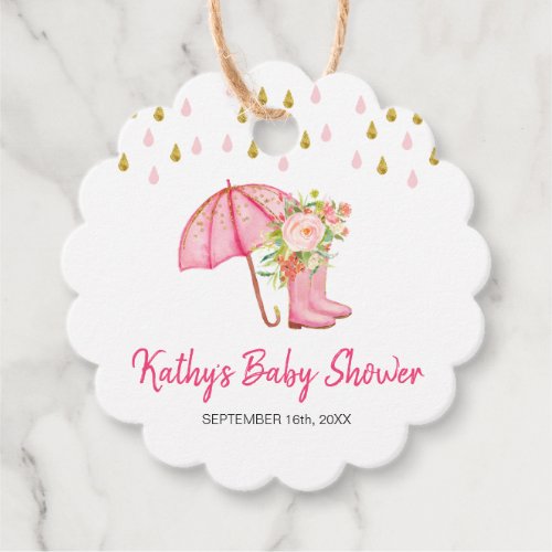 April Showers Bring May Flower Baby Shower Favor Tags