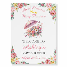 April Showers Bring May Flower Baby Shower Welcome