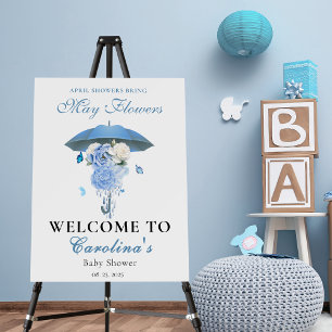 April Showers Bring May Flower Baby Shower welcome Foam Board