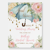 April Showers Bring May Flower Bridal Shower Sign
