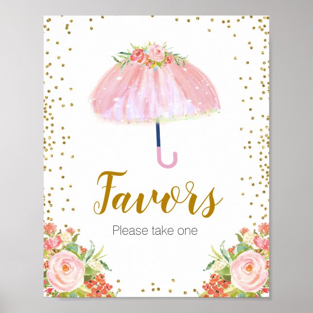 April Showers Bring May Flower Favor Sign (Front)