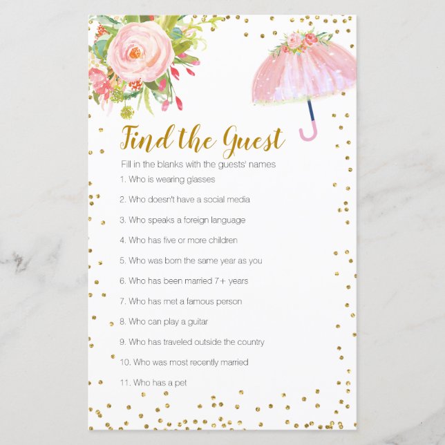 April Showers Bring May Flower Find the guest game (Front)