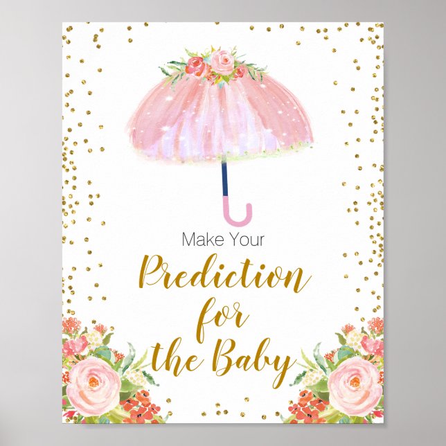 April Showers Bring May Flower Prediction for baby Poster (Front)