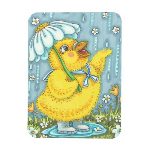 APRIL SHOWERS BRING MAY FLOWERS BABY CHICK MAGNET