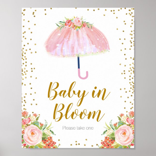April Showers Bring May Flowers Baby in Bloom Poster (Front)