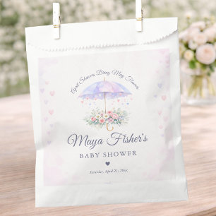 April Showers Bring May Flowers Baby Shower  Favor Bag