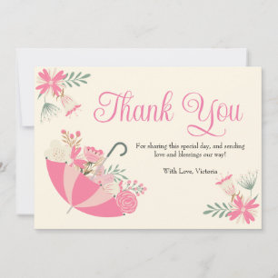 April Showers Bring May Flowers Baby Shower Thank You Card