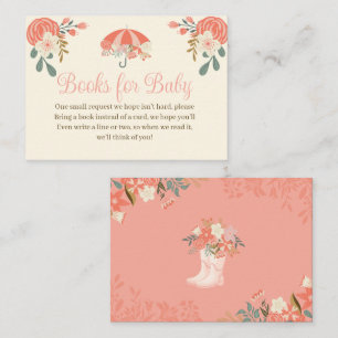 April Showers Bring May Flowers Books for Baby Enclosure Card