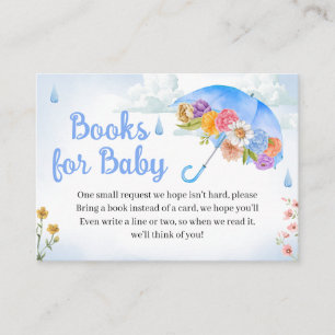 April Showers Bring May Flowers Books for Baby Enclosure Card