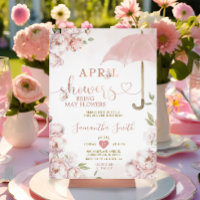 April Showers Bring May Flowers Pink Umbrella