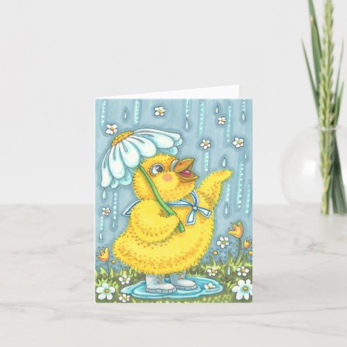 APRIL SHOWERS BRING MAY FLOWERS SPRING NOTE CARD