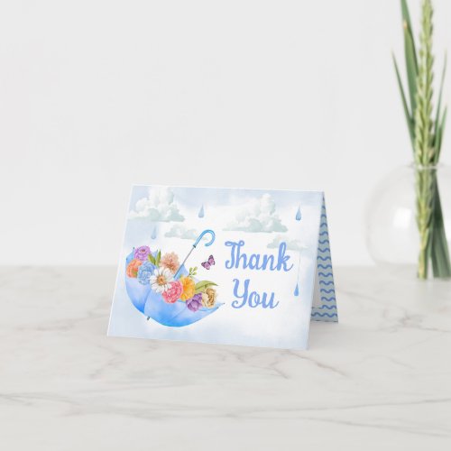 April Showers Bring May Flowers Thank You Card