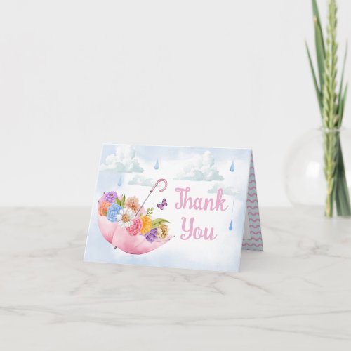 April Showers Bring May Flowers Thank You Card