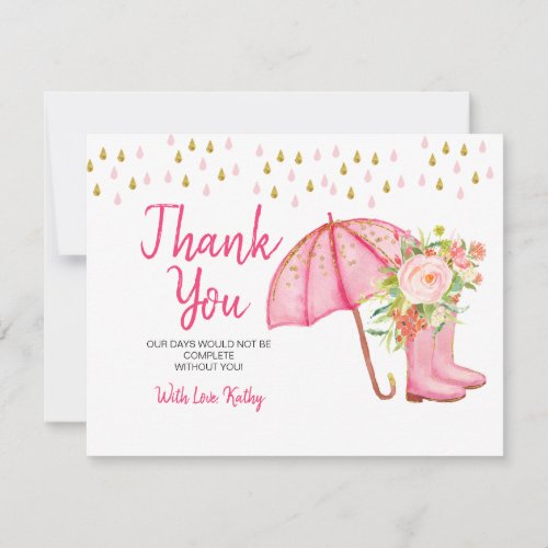 April Showers Bring May Flowers Thank You Card