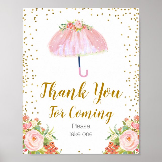 April Showers Bring May Thank you for coming Poste Poster (Front)