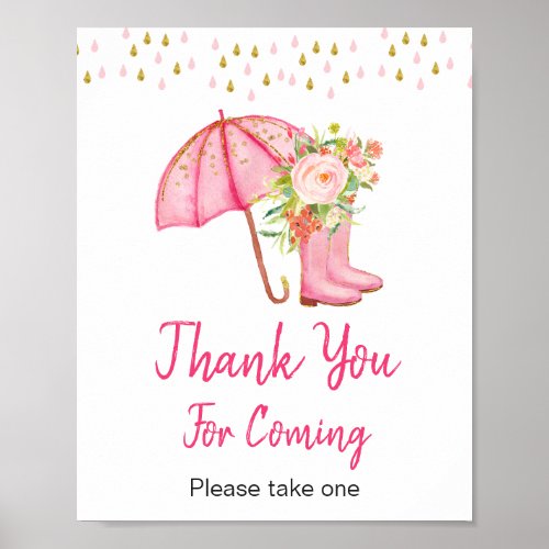 April Showers Bring May Thank you for coming Poster