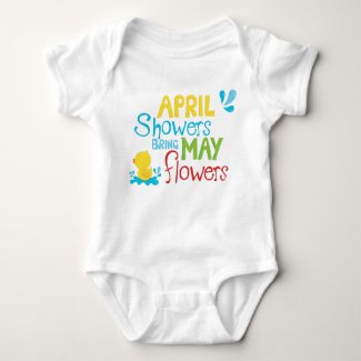 April Showers Brings May Flowers  Baby Bodysuit