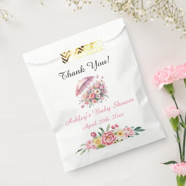 April Showers Brings May Flowers Baby Shower Favor Bag (Sealed)