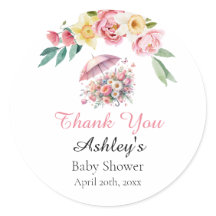 April Showers Brings May Flowers Baby Shower Favor