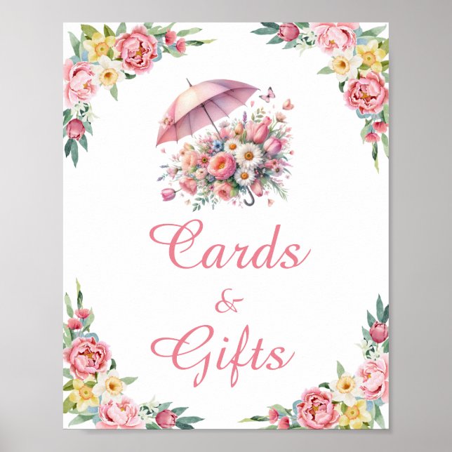 April Showers Brings May Flowers Cards and Gifts Poster (Front)