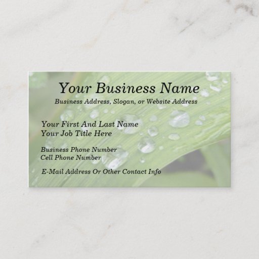 Customizable April Showers Business Card Template