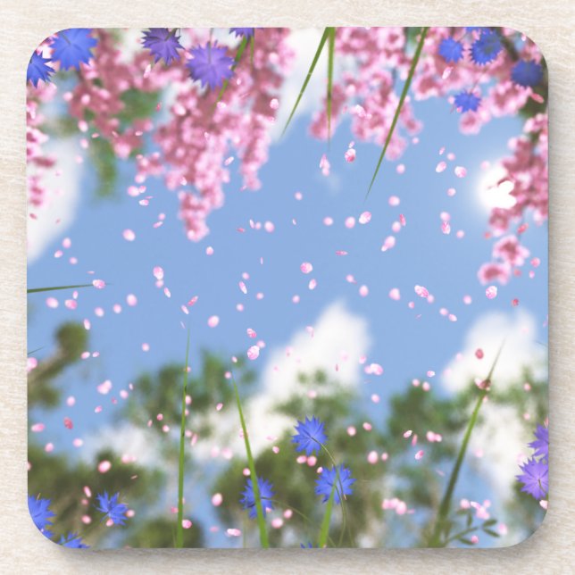 April Showers Cork Coasters (Front)