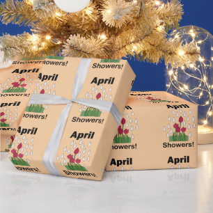 April Showers Daisy Flower Floral Wrapping Paper