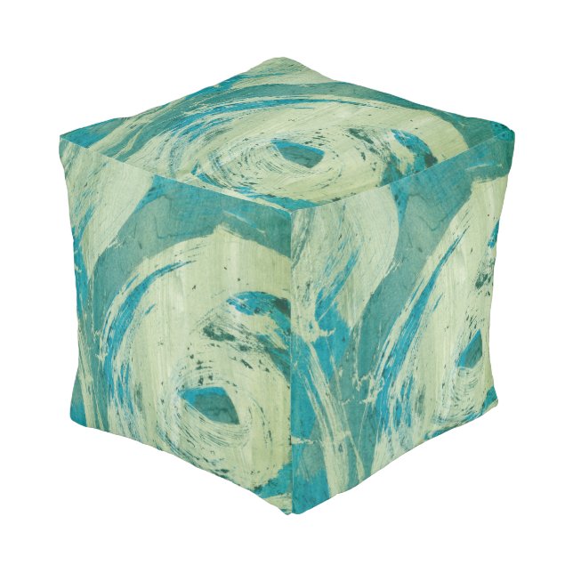 April Showers II Pouf (Angled Front)