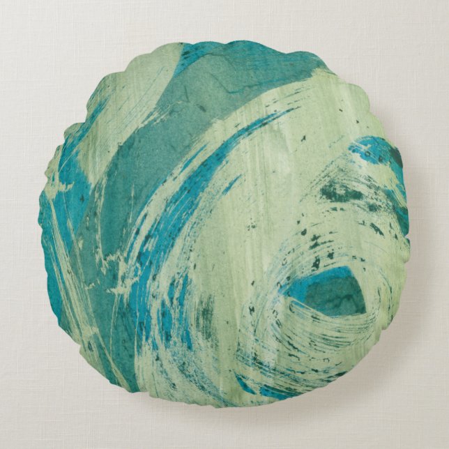 April Showers II Round Pillow (Front)