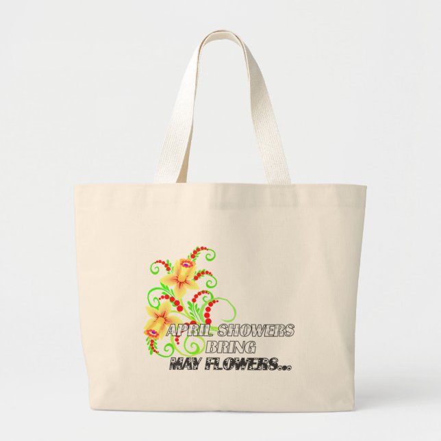 April Showers - Large Tote Bag (Front)