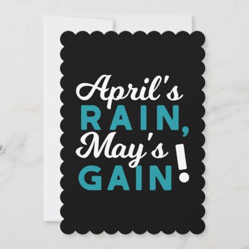 April Showers May Flowers Inspirational Quote Holiday Card
