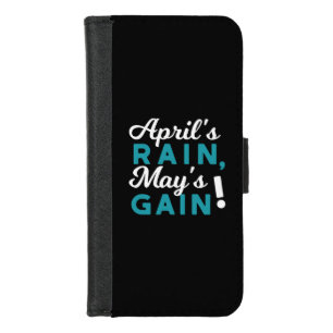 April Showers May Flowers Inspirational Quote iPhone 8/7 Wallet Case
