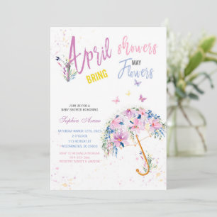 April Showers May Flowers Invitations