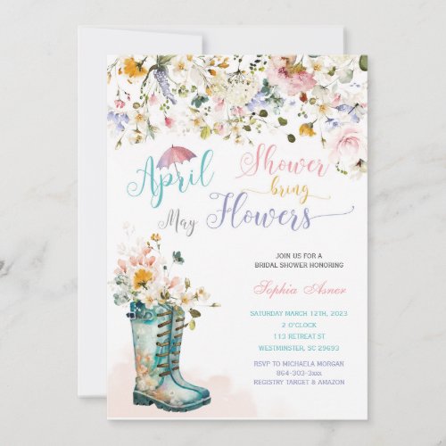 April Showers May Flowers Invitations