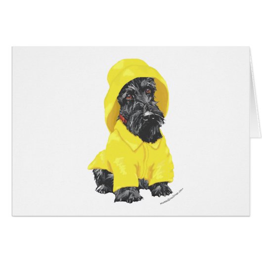 April Showers Scottish Terrier Cards (Front Horizontal)