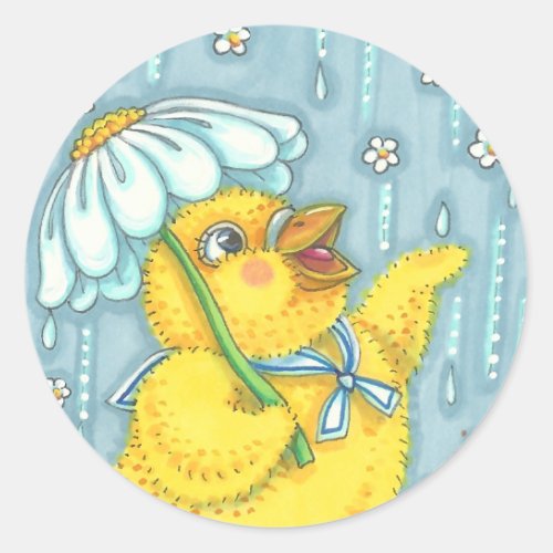 APRIL SHOWERS SPRING CHICK STICKERS Sheet