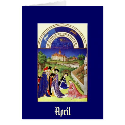 April -the Tres Riches Heures du Duc de Berry Cards (Front)
