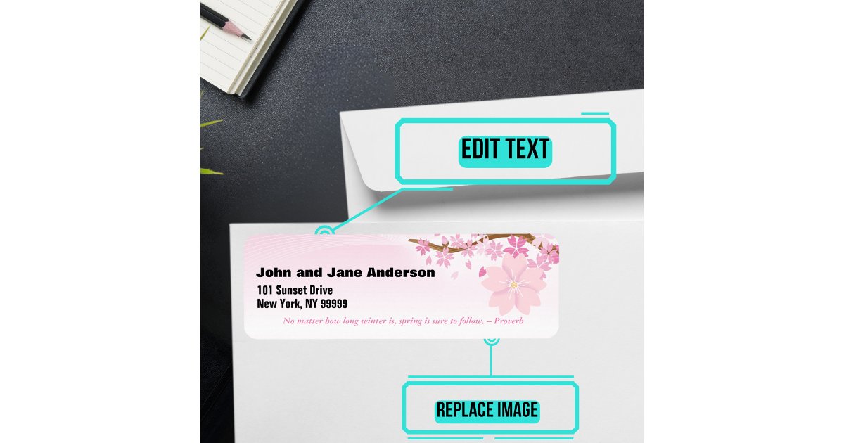 April Themed Personalized Address Label | Zazzle