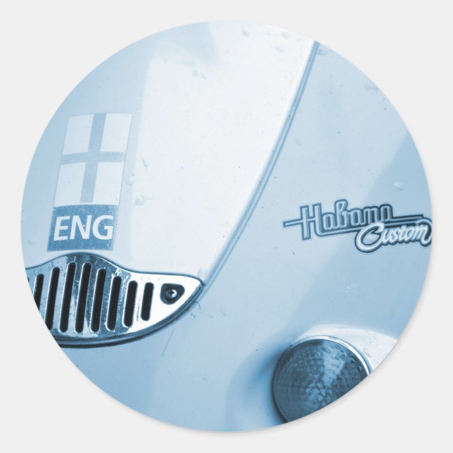 Aprilia Habana Scooter Classic Round Sticker (Front)