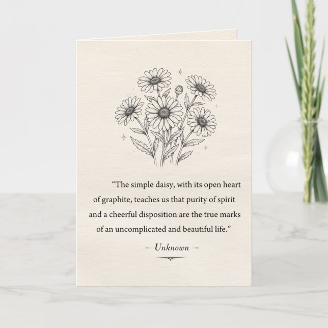 April's Daisy Card (Front)