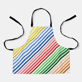 Apron - 5 Groups of Colored Lines