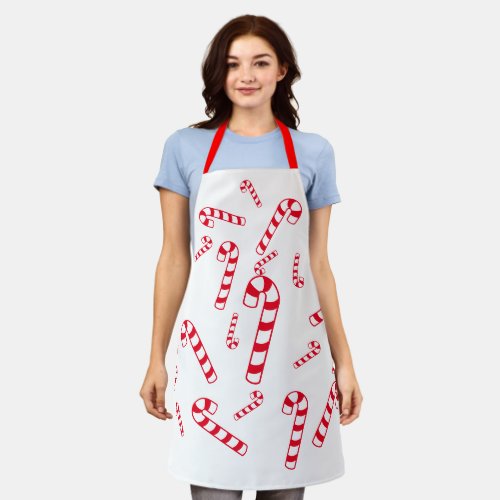 Apron ao _ Red Striped Candy Cane