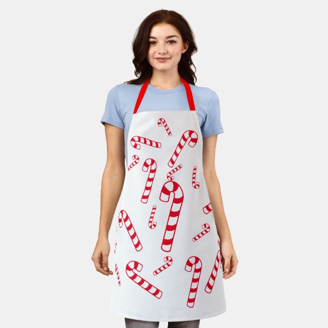 Apron (ao) - Red Striped Candy Cane (Worn)