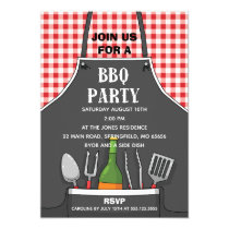 Apron BBQ Party Invitation