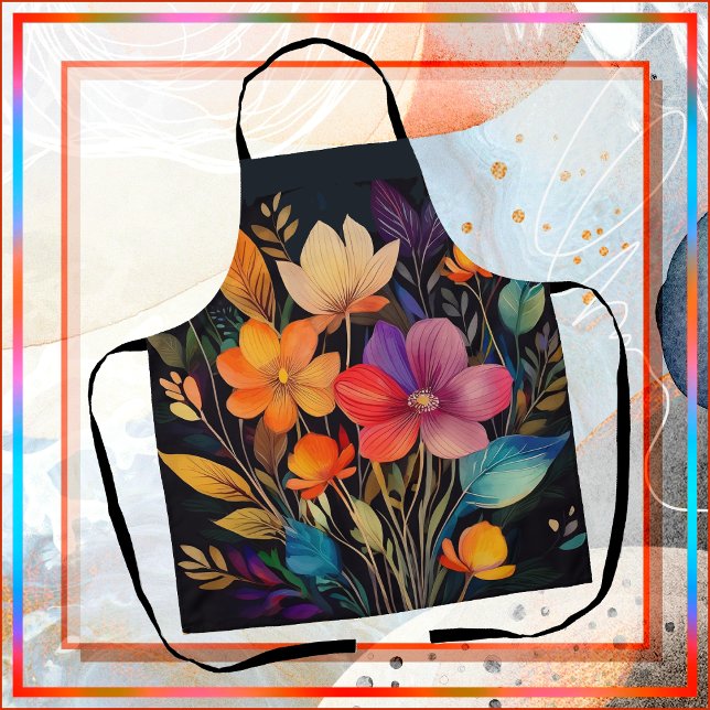 APRON - Beautiful & Colorful Floral Design (Creator Uploaded)