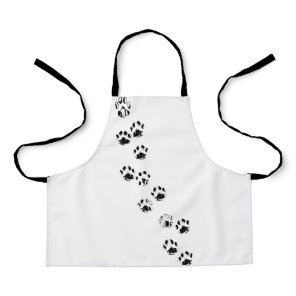 APRON -CAT or DOG PAW PRINTS/TRACKS