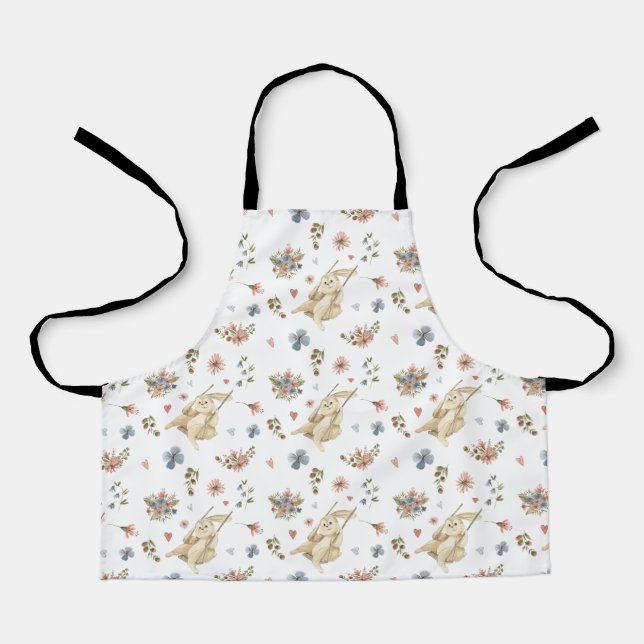 Apron Children (61 x 51 cm) - Rabbits Pattern (Front)