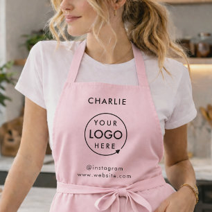 Apron Company Logo Employee Staff Name Aprons