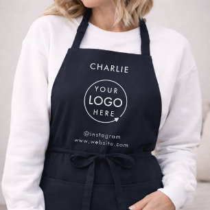 Apron Company Logo Employee Staff Name Aprons