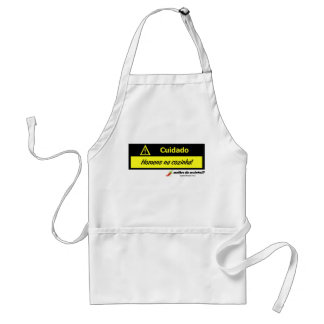 Apron: Cuidado_homens_na_cozinha Adult Apron